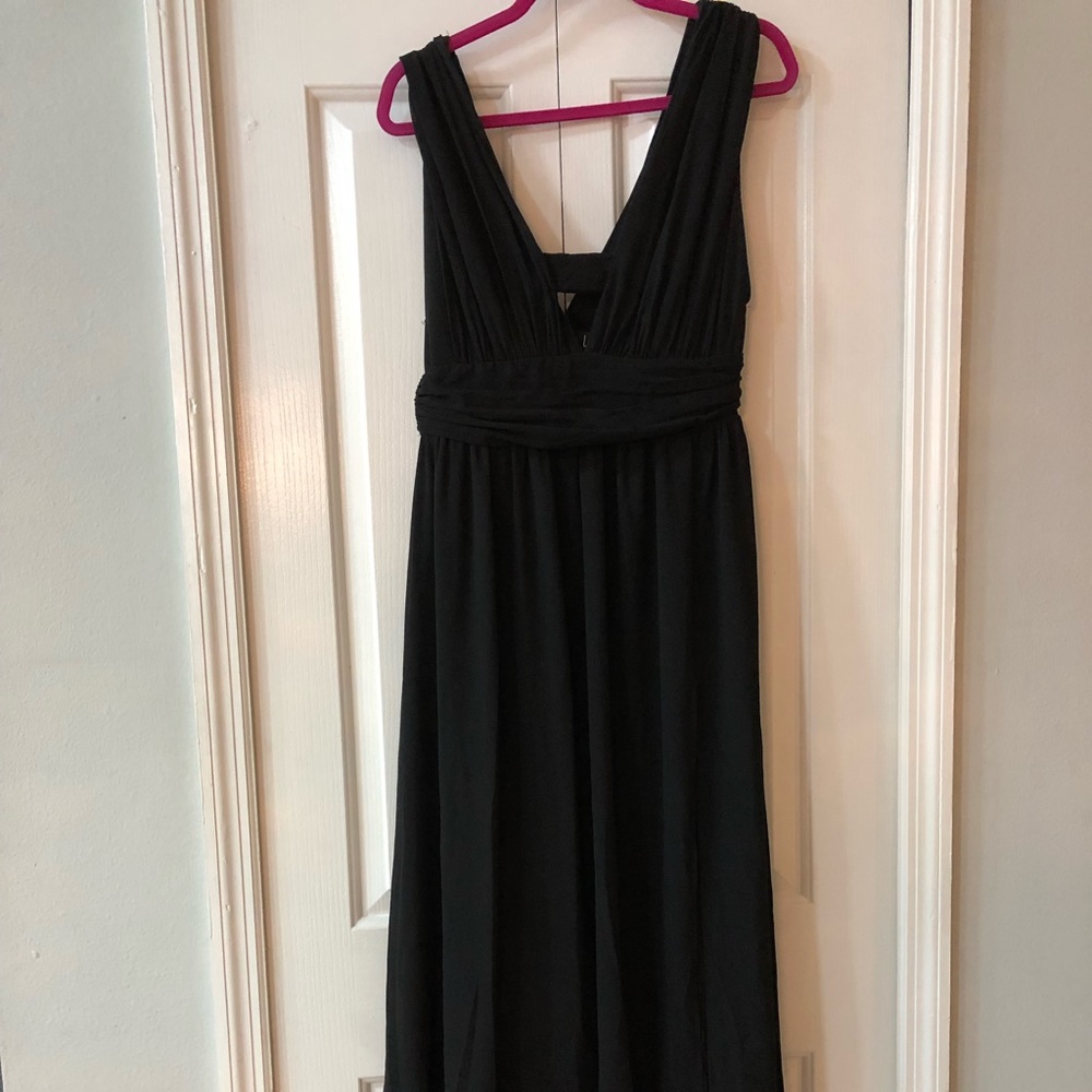 Black LuLu’s Heavenly Hues Black Maxi Dress